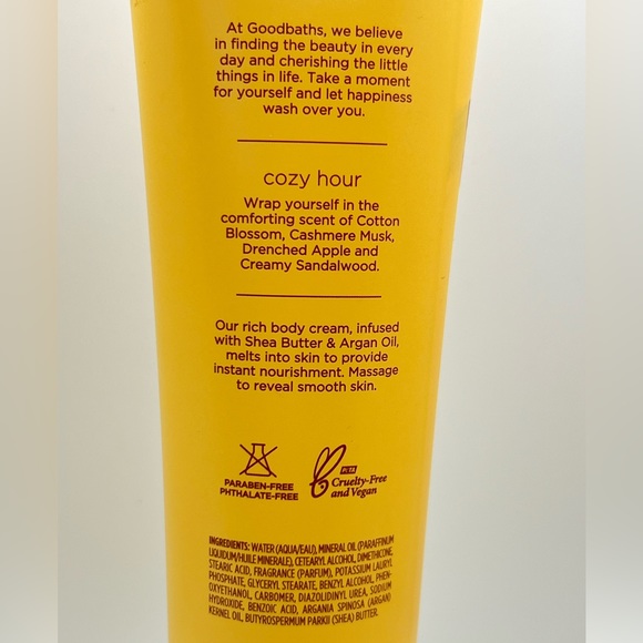 🦋$4~ Goodbaths Ultra-Moisturizing Body Cream ~ Cozy Hour ~ Full Size 10oz ~ NEW - Picture 4 of 6